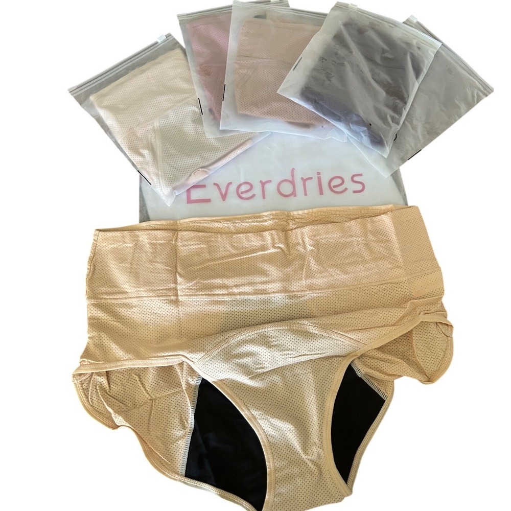 Everdries Leakproof High Waist Incontinence/Period  Underwear 5 PK XL 🆕 FREE 📪